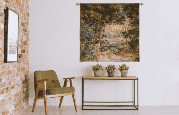 Flemish Verdure Loom Woven Tapestry - 125 x 125 cm (4’1” x 4’1”) - Requires Rod Size 4