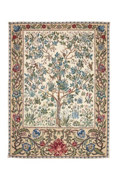 The Garden Cream Loom Woven Tapestry - 6 Sizes Available
