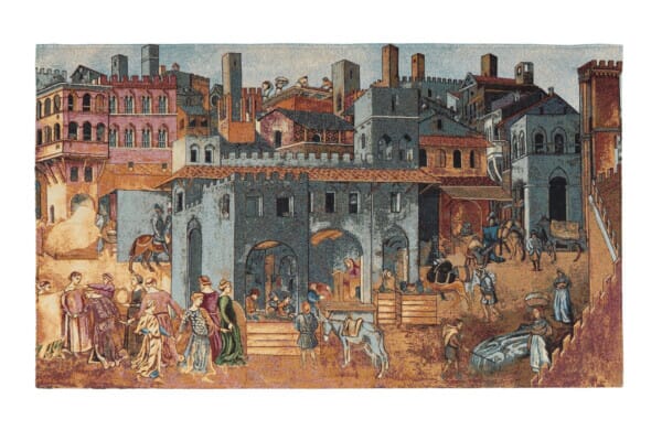 Medieval Castle Loom Woven Tapestry - 62 x 105 cm (2′0
