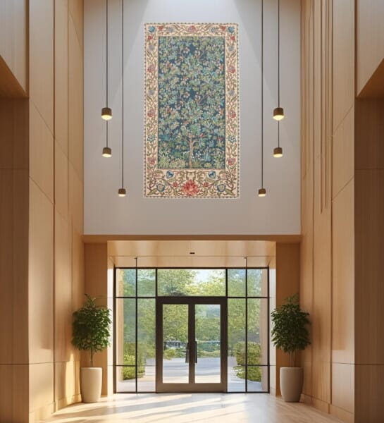 Morris Garden – Grande Loom Woven Tapestry - 305 x 165 cm (10’0” x 5’4”) - Requires Rod Size 5