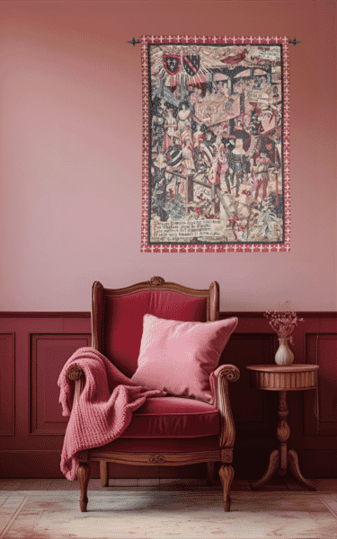 The King's Knights Loom Woven Tapestry - 142 x 97 cm (4'8