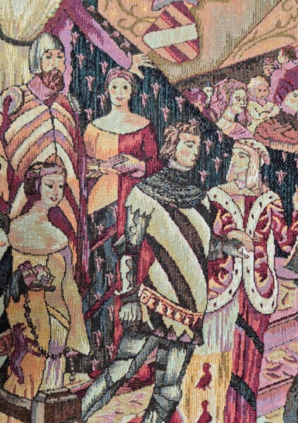 The King's Knights Loom Woven Tapestry - 142 x 97 cm (4'8
