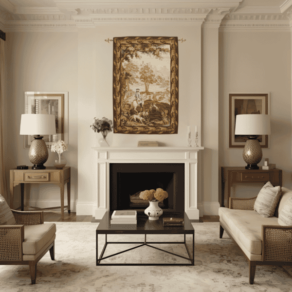 King on a Hunt Loom Woven Tapestry - 156 x 102 cm (5'1