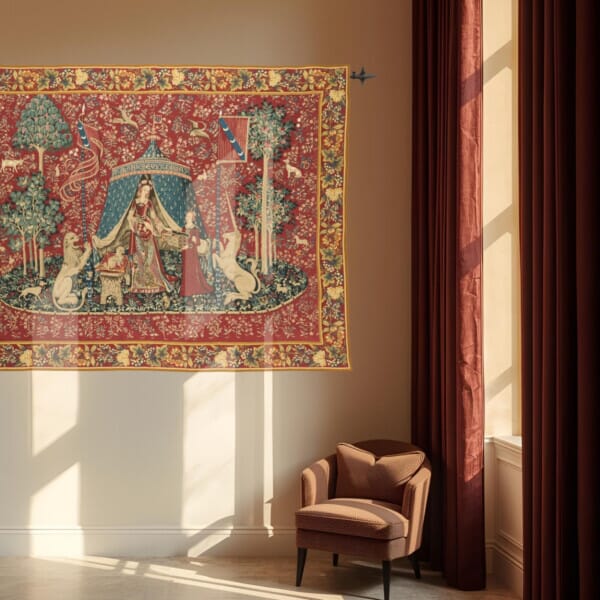 Lady with the Unicorn Loom Woven Tapestry - 212 x 275 cm (7'0