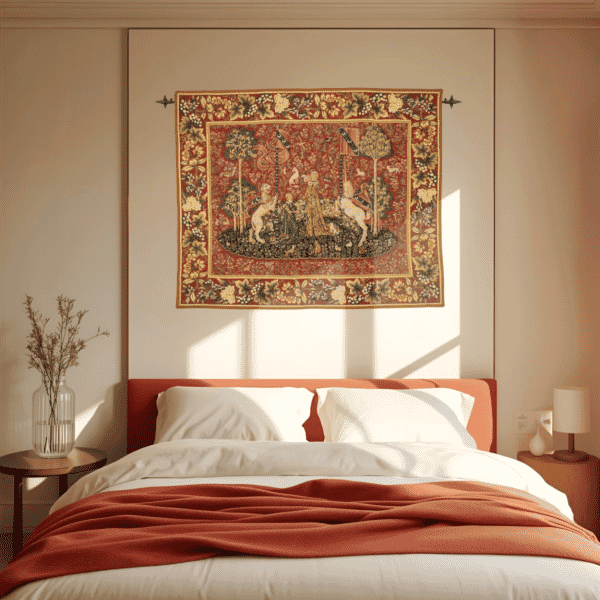 Lady with the Unicorn - Taste Loom Woven Tapestry - 132 x 160 cm (4'4