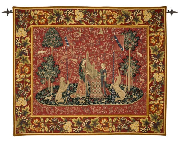 Lady at the Organ Loom Woven Tapestry - 129 x 154 cm (4'3
