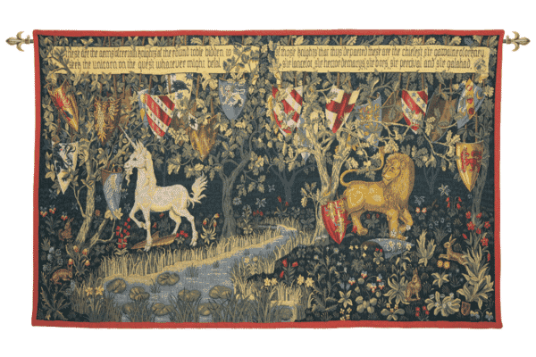 The Knights of the Round Table Loom Woven Tapestry - 128 x 200 cm (4'3