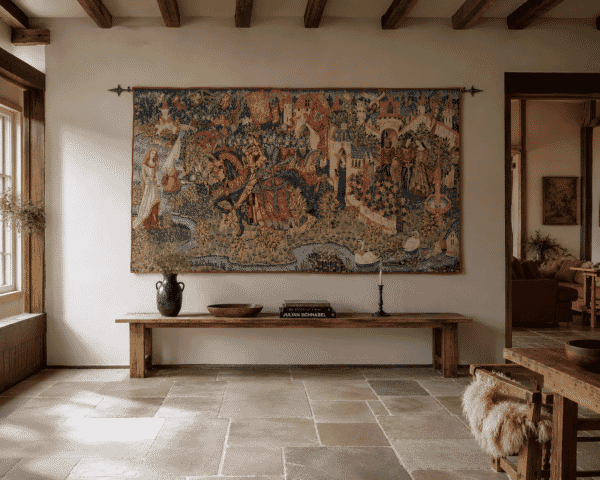 The Legend of King Arthur Loom Woven Tapestry - 2 Sizes Available