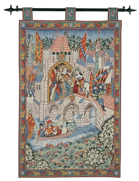 Procession from Camelot Loom Woven Tapestry - (With Loops) 106 x 64 cm (3'6