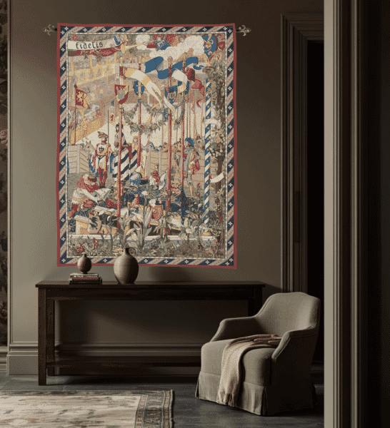 The Jousting Arena Loom Woven Tapestry - 183 x 132 cm (6'0