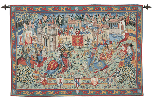 Joust at Camelot Loom Woven Tapestry - (Without Loops) 63 x 90 cm (2'1
