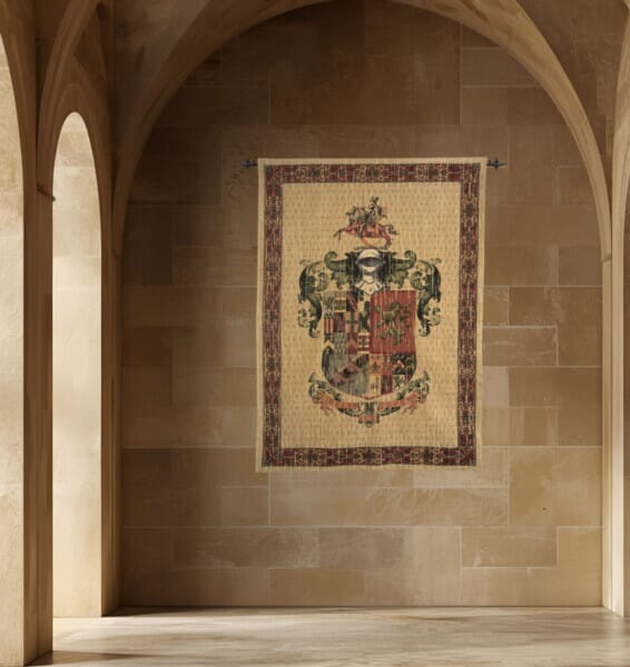 A Knight's Coat of Arms Tapestry - 3 Sizes Available
