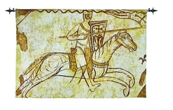 Knight and Charger Loom Woven Tapestry - 2 Sizes Available - Last Pieces Remaining