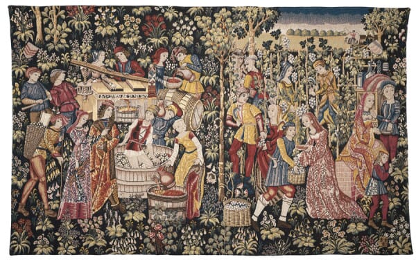 Les Vendanges Loom Woven Tapestry - 130 x 206 cm (4'3