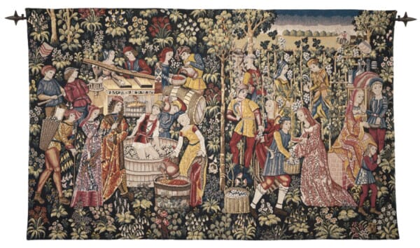 Les Vendanges Loom Woven Tapestry - 130 x 206 cm (4'3