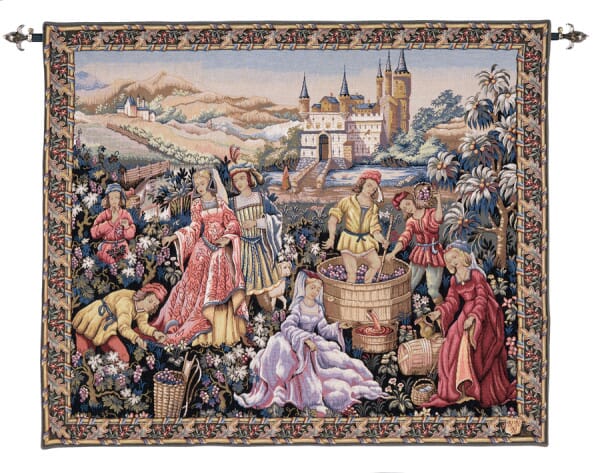 Vendanges au Chateau Loom Woven Tapestry - 96 x 117 cm (3'2