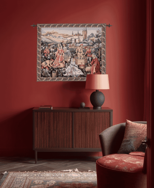 Vendanges au Château Loom Woven Tapestry - 96 x 117 cm (3'2