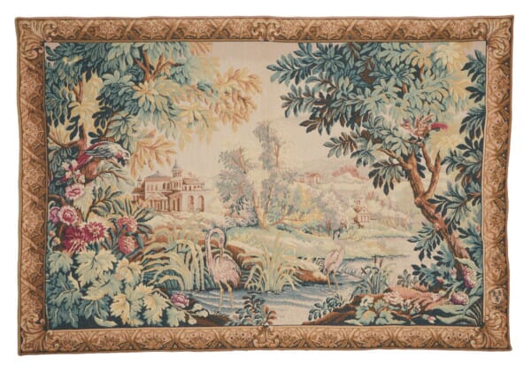 Les Deux Herons Loom Woven Tapestry - 125 x 185 cm (4'1