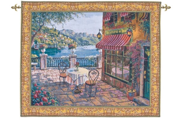 Waterfront Café Loom Woven Tapestry - 2 Sizes Available