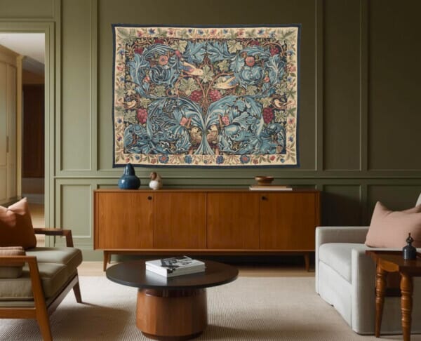 Vine & Acanthus Loom Woven Tapestry - 175 x 264 cm (5'9