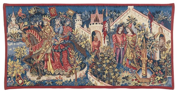 History of King Arthur Loom Woven Tapestry - 45 x 90 cm (1'6