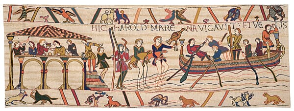  Bayeux - Harold Sails from Sussex Loom Woven Tapestry - 2 sizes available