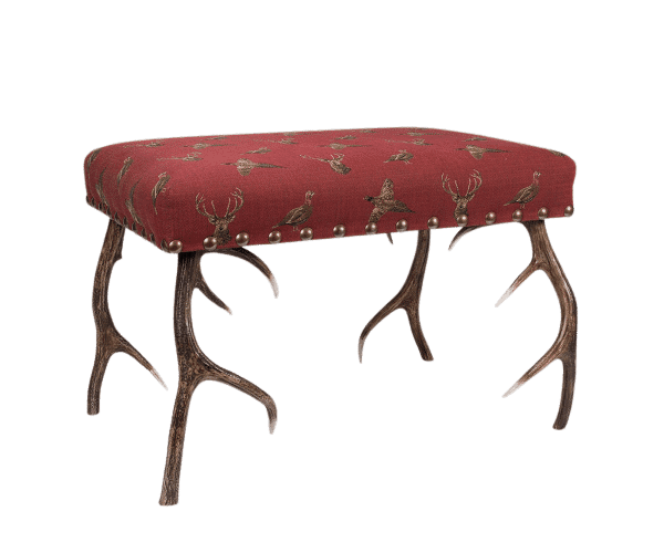 Highland Claret Antler Stool