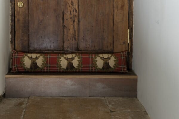 Stag Red Tartan Draught Excluder - 90x20 cm (36