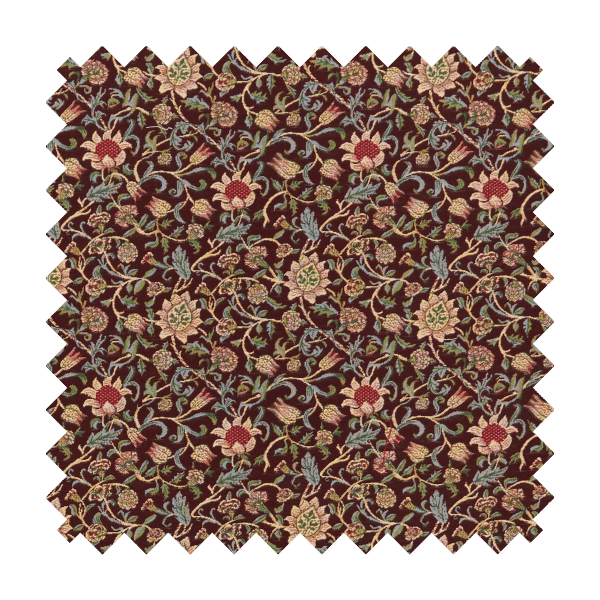 Evenlode Flowers - Damson Tapestry Fabric