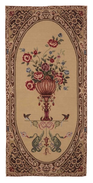 Vase & Birds Needlepoint Tapestry - 180 x 76 cm (5'10