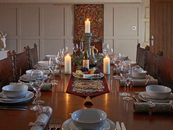 Acanthus Leaf - Burgundy Loom Woven Tapestry - 3 Sizes Available