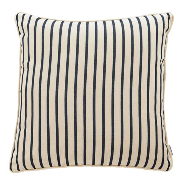 Pair of Ocean Stripe Large Piped Woven Outdoor Cushions - 55 x 55 cm (22
