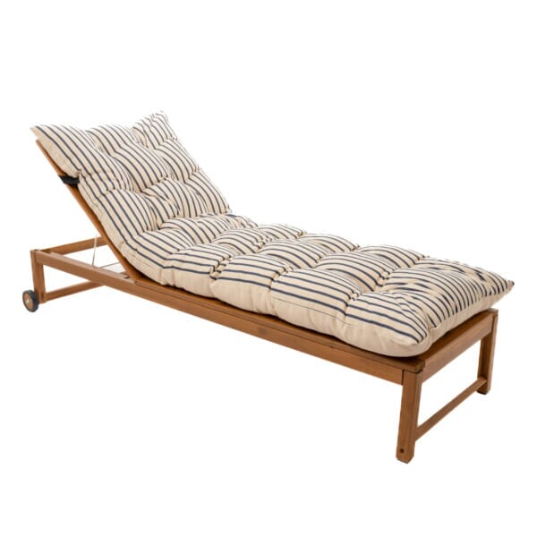 Ocean Stripe Woven Outdoor Lounger Cushion - 190 x 65 cm (75