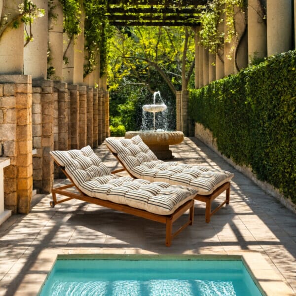 Ocean Stripe Woven Outdoor Lounger Cushion - 190 x 65 cm (75