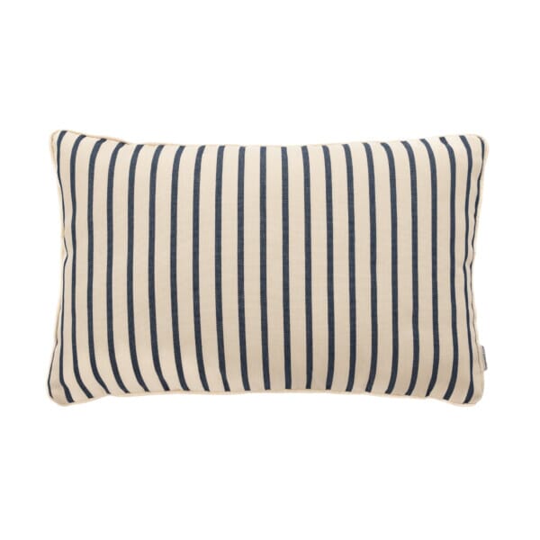 Pair of Ocean Stripe Oblong Piped Woven Outdoor Cushions - 40 x 60 cm (16