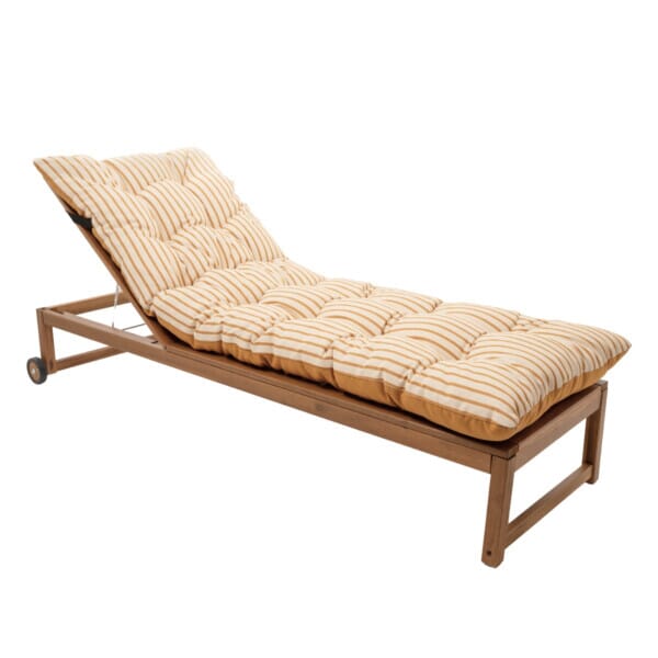 Ochre Stripe Woven Outdoor Lounger Cushion - 190 x 65 cm (75