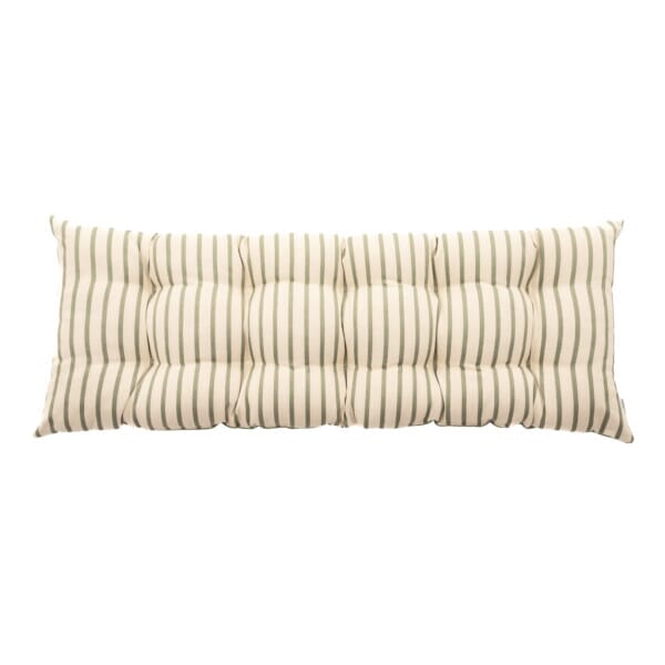 Olive Stripe Woven Outdoor Bench Cushion - 40 x 110 cm (16
