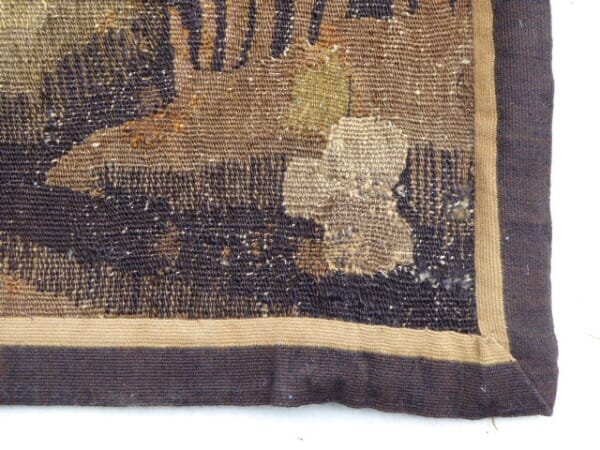 Verdure aux Chien et Oiseaux Exotiques Antique Original Tapestry - 230 x 350 cm (7'5