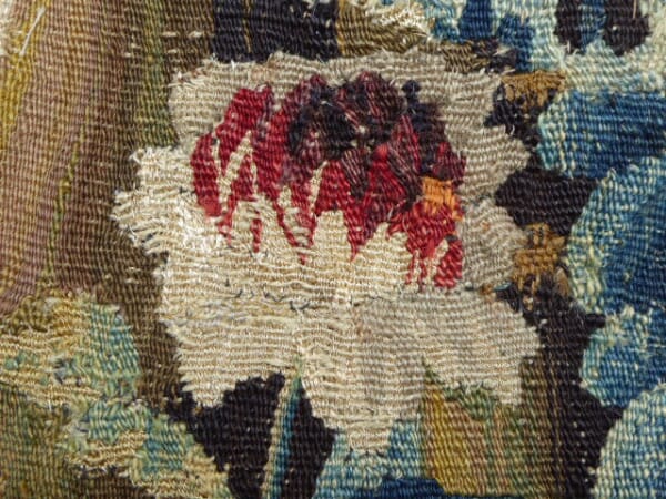 Verdure aux Chien et Oiseaux Exotiques Antique Original Tapestry - 230 x 350 cm (7'5