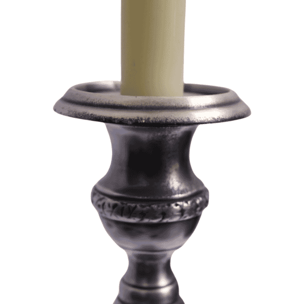Pewter Candlestick Holder - Approx. H.33 x W.12 cm - Last Piece Remaining!