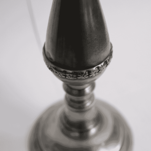 Pewter Candlestick Holder - Approx. H.33 x W.12 cm - Last Piece Remaining!