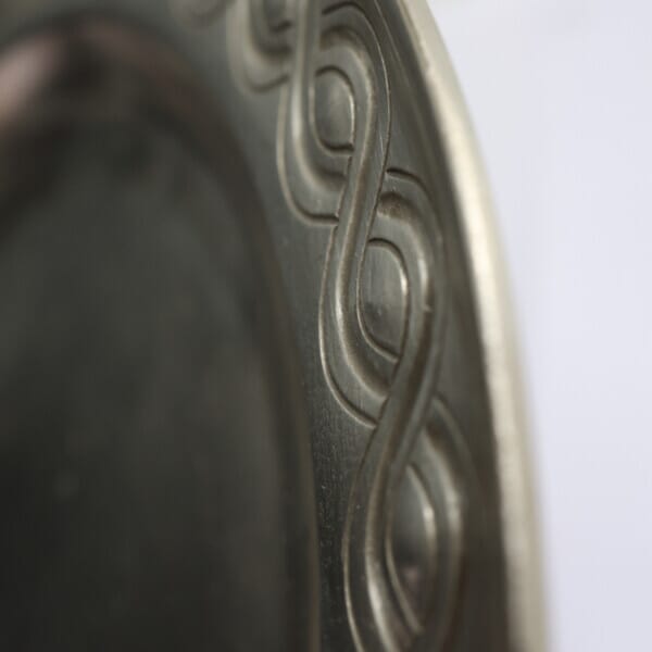 Decorative Engraved Pewter Plate - H.2.5 x Dia.32 cm - Last Piece Remaining!