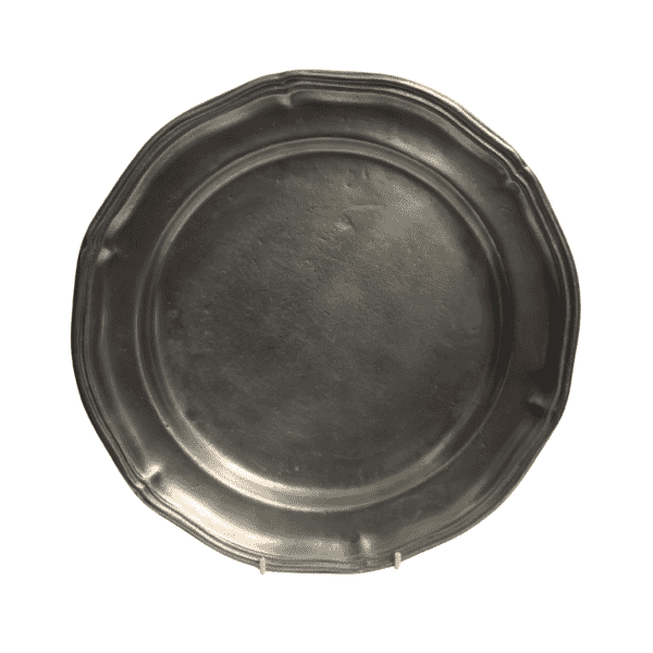 Pair of Scalloped Pewter Plates - Approx. H.2 x Dia.28.5 cm - Last Pieces Remaining!