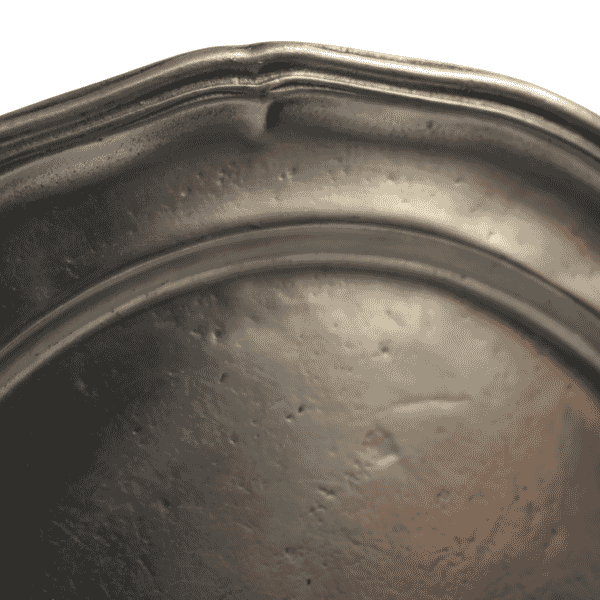 Pair of Scalloped Pewter Plates - Approx. H.2 x Dia.28.5 cm - Last Pieces Remaining!