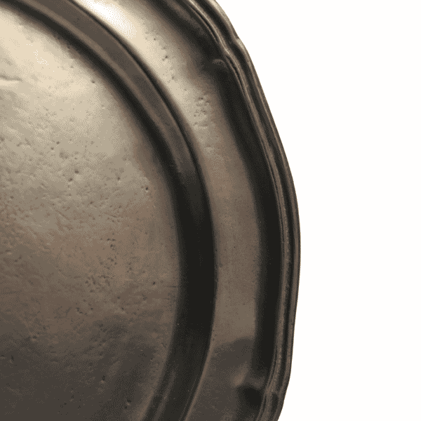 Pair of Scalloped Pewter Plates - Approx. H.2 x Dia.28.5 cm - Last Pieces Remaining!