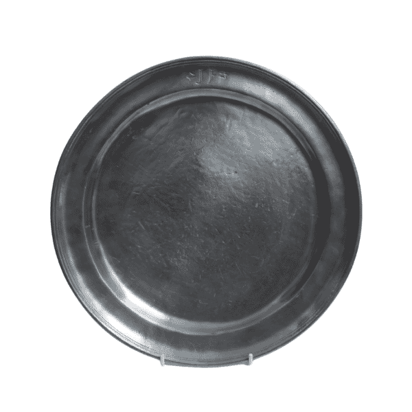 Decorative Engraved Pewter Plate - H.1.5 x Dia.27.5 cm - Last Piece Remaining!