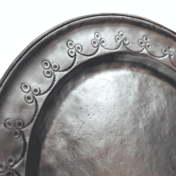 Pair of Decorative Engraved Pewter Plates - Approx. H.2 x Dia.28.5 cm - Last Pieces Remaining!