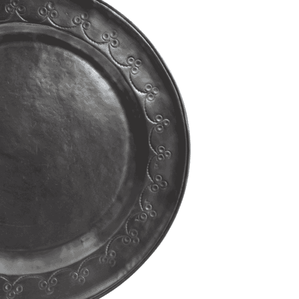 Pair of Decorative Engraved Pewter Plates - Approx. H.2 x Dia.28.5 cm - Last Pieces Remaining!