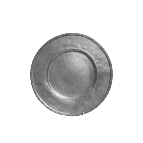 Decorative Pewter Charger - Approx. H.1 x Dia.32 cm - Last Piece Remaining!