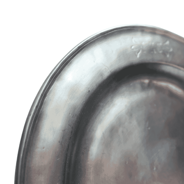 Decorative Engraved Pewter Plate - H.1.5 x Dia.31.5 cm - Last Piece Remaining!